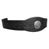 zalati Diadema medieval de piel sintética con relieve, estilo retro renacentista, ajustable, para cosplay, LARP, accesorios de disfraz.