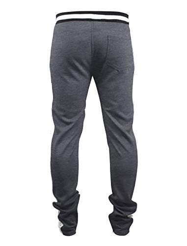 Image of SCREENSHOT Screenshotbrand Mens Hip Hop Slim Fit Track Pants - Athletic Jogger Bottom with Side Taping