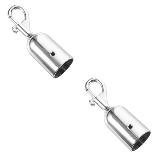 FUNOMOCYA 2pcs Barrier Hooks Aluminum Alloy Seat Velvet Lanyard Hook Silver