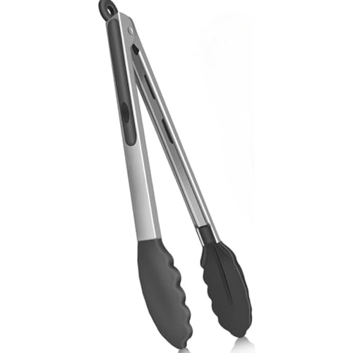 Pegador Silicone Pinça Culinária Profissional 25CM Cabo Inox Sala...