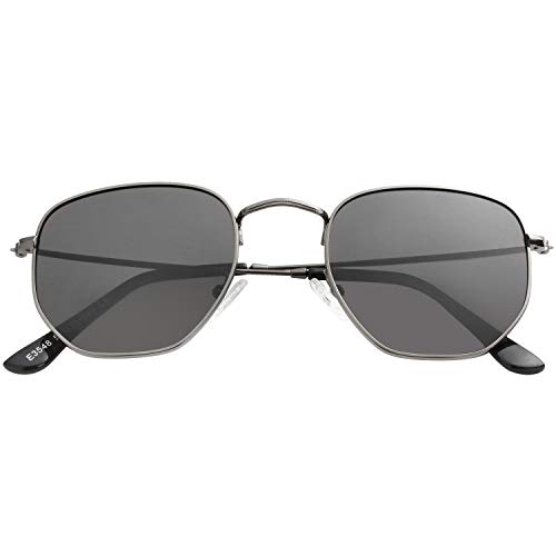 Image of Kursan Small Round Metal Polarized Sunglasses for Men Women Mirrored Lens Classic Circle Sun Glasses