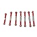 7pcs RC Car Metal Servo Pull Rod with Screwdriver Fit for WLtoys 144001 1/14 RC Car (Red)