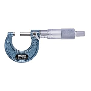 Mitutoyo MIT103-129 Micrometer met 0.001mm Afstudering, 0mm25mm Waaier