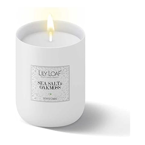 Lily & Loaf Sea Salt & Oakmoss, Toxin-Free, Soy Wax Candle - 40 Hours Burn Time Cover
