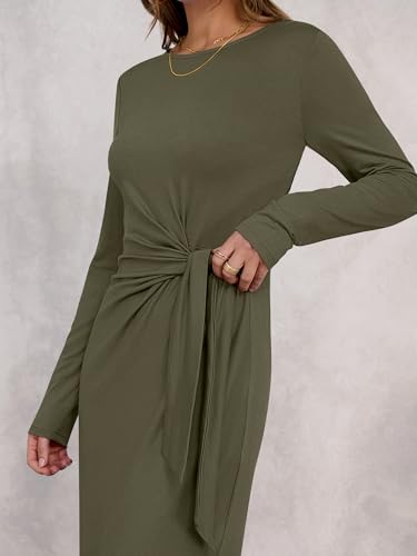 Image of ANRABESS Women's Fall Long Sleeve Casual Maxi Dress