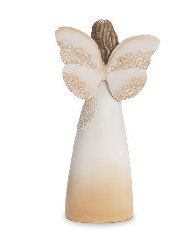 Pavilion Gift Company Angel Figurine, Resin, Cream, Tan, Beige, Brown, 6 " - Image 2