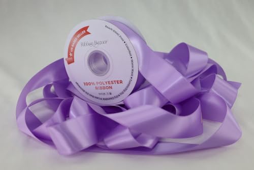 Image of Ribbon Bazaar Double Faced Satin 7 /8 inch Lilac 25 Yards 100% Polyester Ribbon