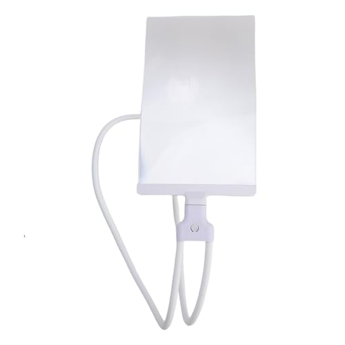 RASTKY Lupa de Manos 5X Ropa para el Cuello Aumento 4X Cuello de Cisne Flexible Lupa de Página Lectura Inspección de Costura Reparación Grande 4X con de Cisne Flexible (White)