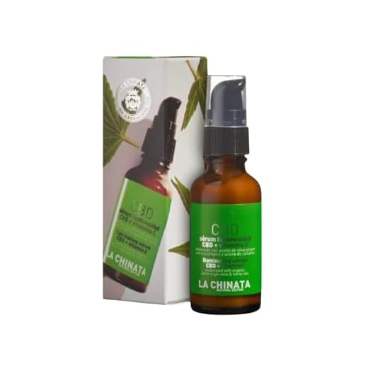 Sérum Luminosidad Facial con CBD y Vitamina C La Chinata - Serum Antioxidante Anti-envejecimiento para Piel Radiante - Hidratación Profunda - Sérum Iluminador para Reducir Manchas - 30ml