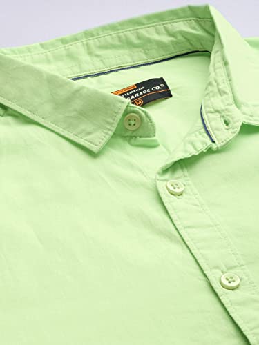 Image of The Indian Garage Co Men Slim Fit Solid Full Sleeves Cutaway Collar Casual Shirt