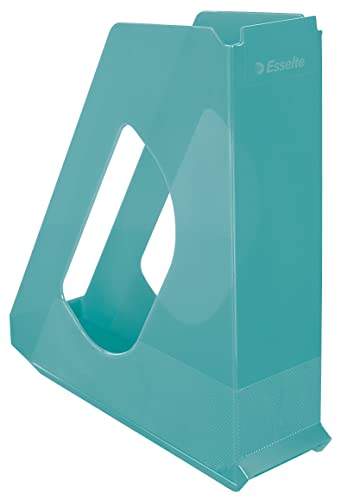 Esselte - Porte-Revues A4, Rangement pour Documents, Catalogues & Magazines, Maison / Bureau, Motif Texturé, Gamme Colour'Breeze, Bleu, 626279