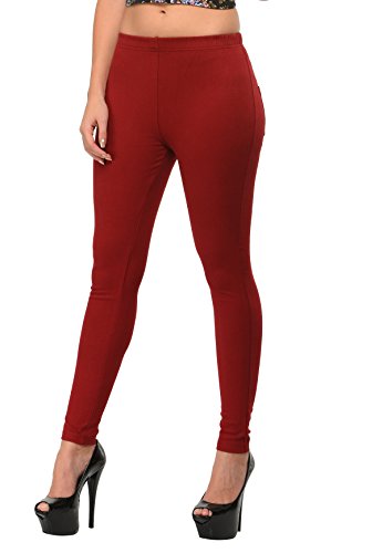 Image of Frenchtrendz Women's Slim Fit Mid Rise Stretchable Cotton Modal Spandex Jegging Pull On