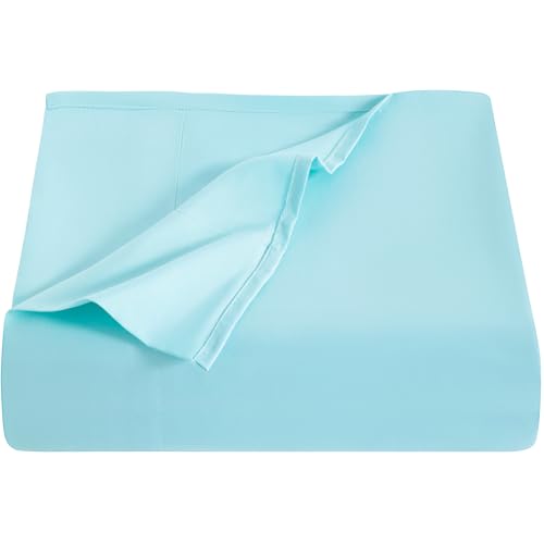Image of NTBAY Twin Microfiber Flat Sheet, 66 x 96, Aqua