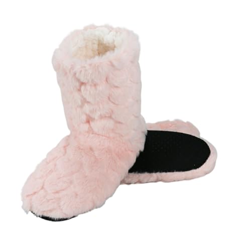 Calcetines de casa t&eacute;rmicos acolchados mujer media cana comodos color liso invierno