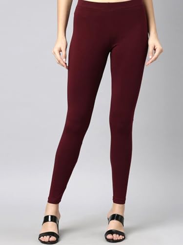 Image of JUNEBERRY Pure Cotton Skinny Fit Ankle Length Leggings Combo (Pack of 2)