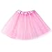Syhood Mädchen Tütü 2-8 Jahre Tutu Paillette Ballett Tanz Rock 3 Schichten Tüll Paillette Stern Pettiskirt Ballettrock für Party Geburtstag Tanzen Party Performance(Rosa)