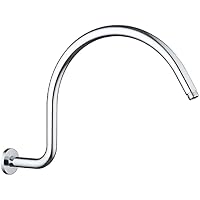 SparkPod 17 Inch Solid Stainless Steel Shower Arm with Flange (Luxury Polished Chrome)
