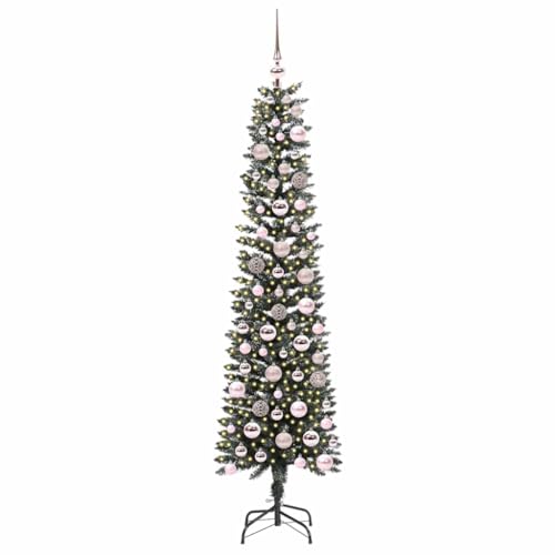 Árbol de Navidad verde artificial GeenYuu con luces LED blancas cálidas para interior 3