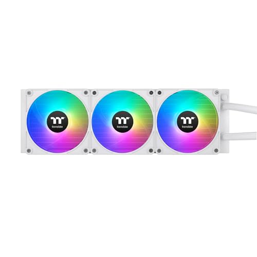 Image of Thermaltake TH420 V2 Ultra EX ARGB AIO Cooler /Snow /Water Block 2.1 inch LCD /Fan 140 * 3 /Magnetic Quick Connection /MB ARGB Sync Control /LCD Software Control /CL-W428-PL14SW-A