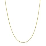 GOLDPAR 14K Yellow Gold Solid Box Chain 1.55MM Necklace for Women Jewelry with Lobster Clasp - 18'