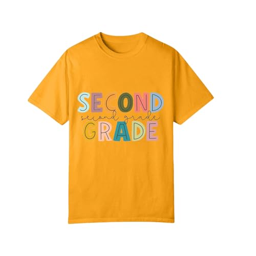 Back to School Second Grade Shirt Girls Boys First Day of School Clothes Kids Short Sleeve Lightweight Tees Tops3
