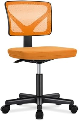 Comfy Orange Armless Office Chair