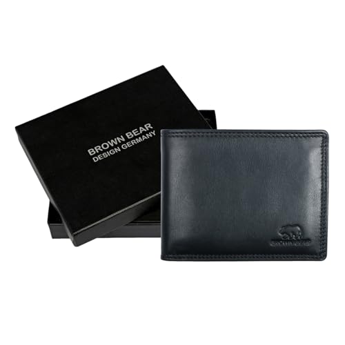 Image of BROWN BEAR Prime Bifold Wallet for Man with Coin Pocket | Genuine Leather | Wallet for Men Leather Original (Black)