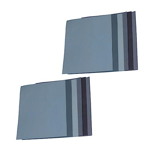 KICHOUSE 12pcs Multi-Purpose Sandpaper Wet Dry Sandpaper for Furniture Finishing Coarse Abrasive Paper Adhesive Set Random Color