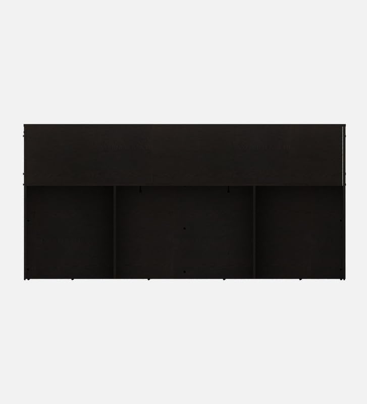Image of Ward Modular King Size Box Bed with Storage | Engineered Wood | Lyon Teak & White Finish | Spacious & Sturdy | Easy Knock-Down Assembly