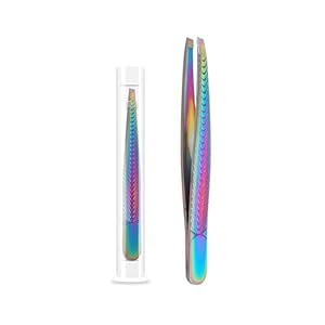 Hair Removal Tweezer | Slanted Eyebrow Tweezer | Tweezers for Men, Women & Kids, Stainless Steel | Titanium