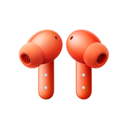 Image of CMF BY NOTHING Buds 2 Wireless Earbuds with 48 dB Hybrid ANC, 55 Hours Battery Life, 11 mm PMI Driver, 6 HD Microphones and Spatial Audio, IP55 Waterproof - Orange