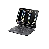 OMOTON Bluetooth Magnetic Keyboard Case for iPad Pro 11 inch (M4 2024), with Magnetic-Stand, Multi-Touch Trackpad, 7 Colors Backlight Wireless Keyboard for iPad Pro 11 inch (5th Gen), Deep Black