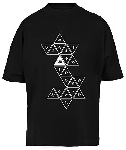 T-Shirt Oversize Unisexe Noir D20 idéal pour le streetwear