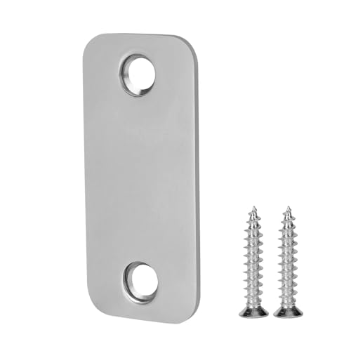 Siwil Door Edge Hole Filler Plate 1”x 2-1/4”, Deadbolt Cover Plate, Stainless Steel Brushed Nickel – 1 Pack