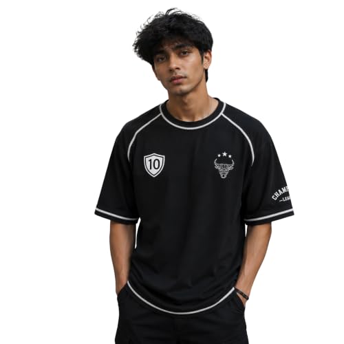 Image of Boys Football Players Jersey T-Shirt | Looper Polyester Sports Wear | Half Sleeve Round Neck Casual for Men