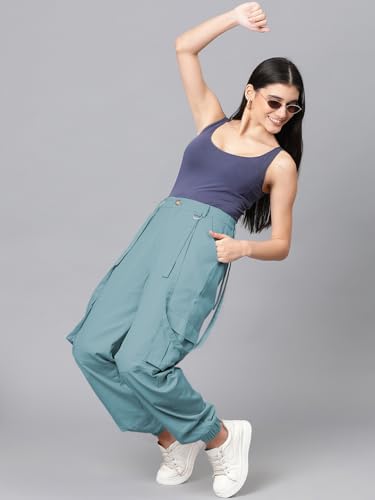 Image of KOTTY Women's High Rise Relaxed || Straight || Joggers Fit Cargo's for Pants || Trousers