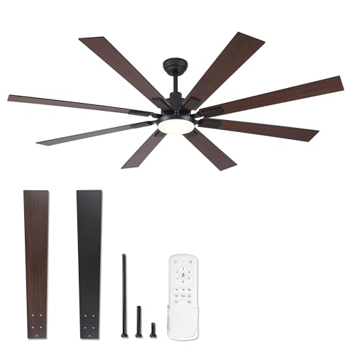 ZMISHIBO 72 inch Oil Rubbed Bronze Ceiling Fans with Lights
