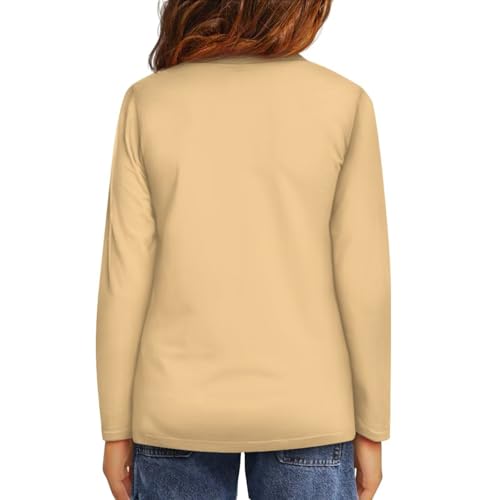 Image of Girls Long Sleeve T Shirt Cute Cartoon Crewneck Shirt for Kids 3-16Y Fall Winter Clothes