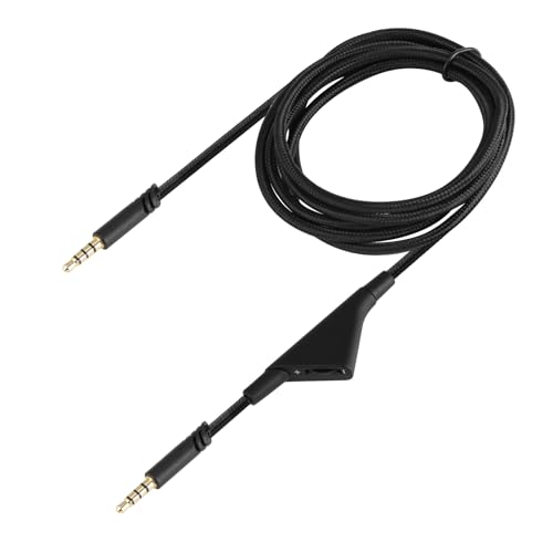 Detachable Gaming Headset Cable Replacement, 3.5mm(1/8") Nylon Braided with Inline Mute Switch Volume Headset Cable Compatible with Astro (Type 2)