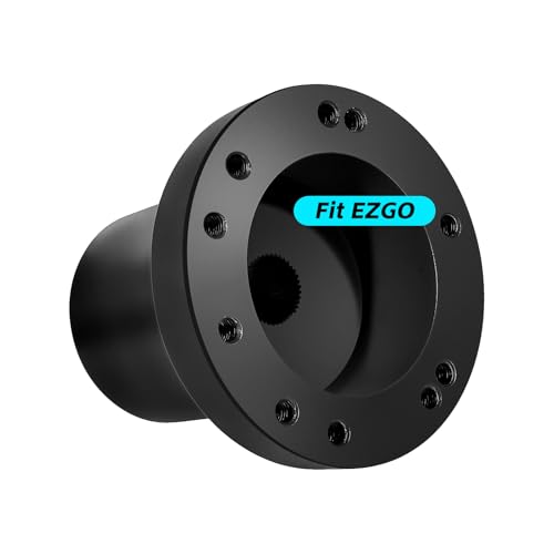 Shu-Ran Golf Cart Steering Wheel Adapter Only for EZGO TXT & RXV with 5-6 Holes Golf Cart Steering Wheel Black