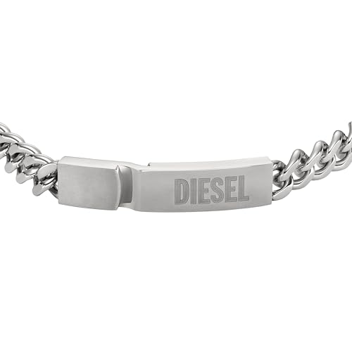 Diesel Armband Für Männer, 18 Cm - 19,5 Cm Silbernes Edelstahlarmband, DX0966040 – Ansicht 3