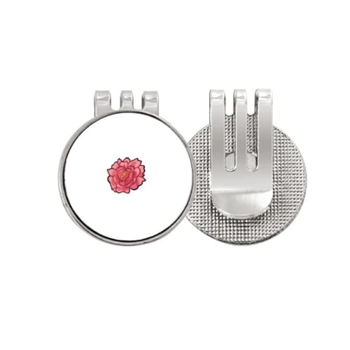 Marqueur de balle de golf Pivoine clip magnétique chapeau émail accessoire