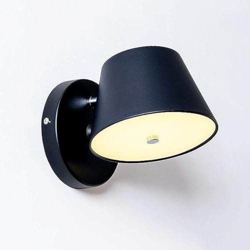 Applique murale moderne salon : luminaire LED noir rotatif pour coin lecture