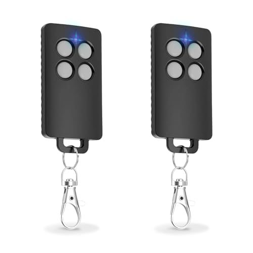2 x AAM0121 Télécommande Portail – Compatible SCS Sentinel – 433,05–434,79 MHz – 4 Canaux – Code Secret Tournant & Portée 50 m - Gris
