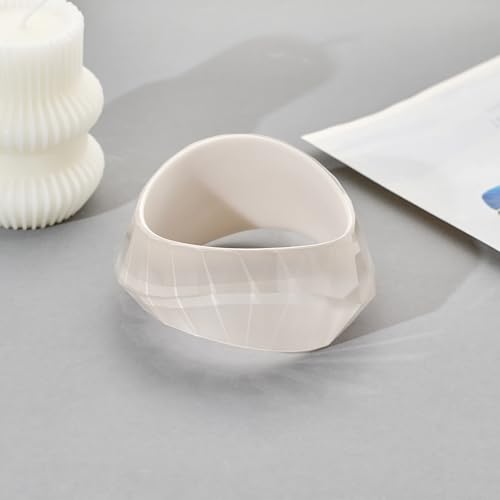 WOWORAMA Colorful Resin Acrylic Bangle Bracelets for Women Geometric Chunky Mottled Acetate Resin Bangles Wide Acrylic Plastic Bracelets Statement Jewelry