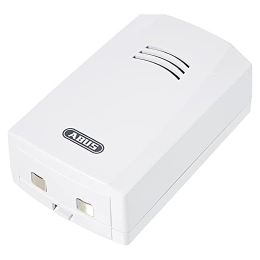 ABUS Wassermelder HSWM10000 - warnt bei Wasserschäden in Küche, Bad, Keller - 85 dB lauter Wasseralarm - Batterie austauschbar Weiss