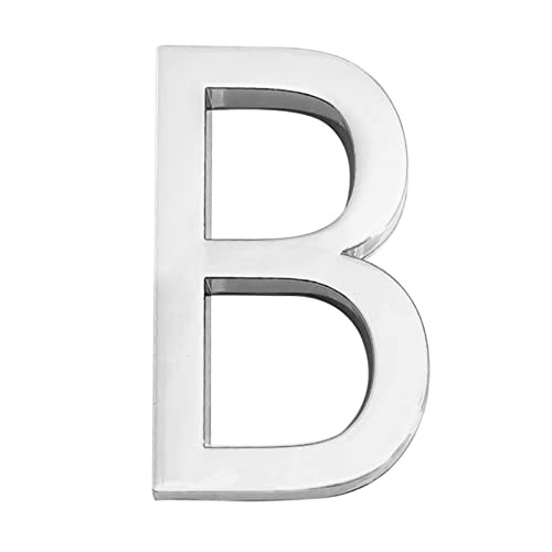 Placa Casa Flotante 3D NúMeros Pegatina Autoadhesiva SeñAl 0-9 Letra ABCDEF Puerta BuzóN Correo Al Aire Libre Apartamento HabitacióN Hotel DireccióN Hogar DecoracióN Exterior Digit SeñAlizacióN (B)