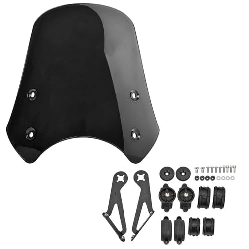 POLOFZFGKZ Für Harley-Davidson FXDF Fat Bob FLD Switchback Street Bob Motorrad-Windschutzscheibe Motorrad Windschutzscheibe Windschild(Smoke)