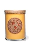 Eco Candle Co. Recycled Candle, Citrus Squeeze, 18 oz. Double Wick - Scents of Orange, Tangerine, Grapefruit, Lemon, & Lime - 100% Soy Wax, No Lead, Kraft Paper Label & Lid, Hand Poured