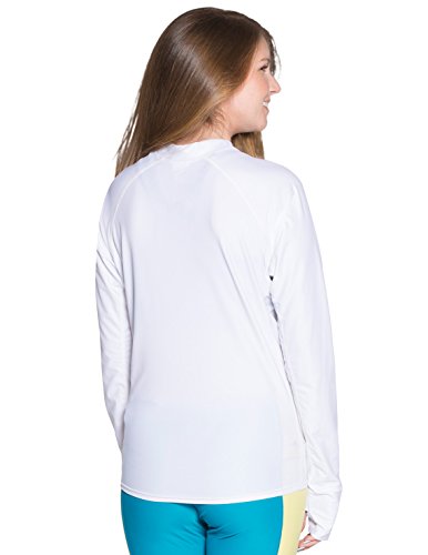 Tuga Women's Snorkel Rash Guard, Caribbean Fish ID, UPF 50+ Swim Shirt, USA Made2